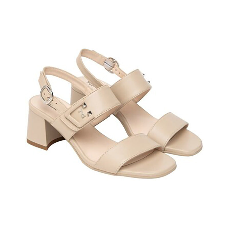 Sandali donna NeroGiardini E410241D nappa pandora lino