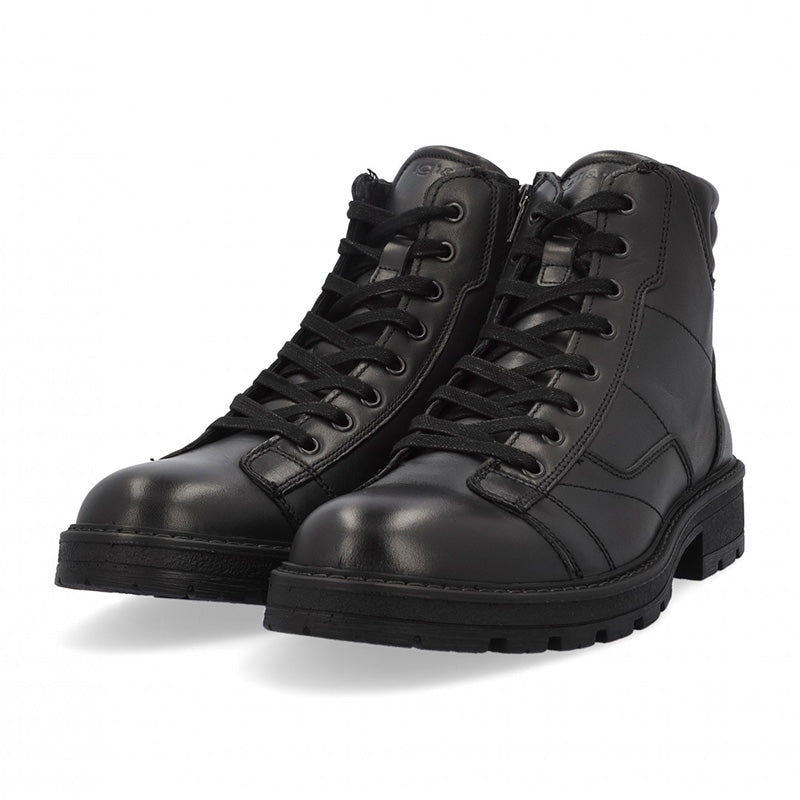 Polacchino Igi&Co in pelle con zip laterale 6612200 nero