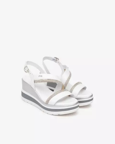 NeroGiardini Sandali Donna in Pelle E513522D 707 Bianco
