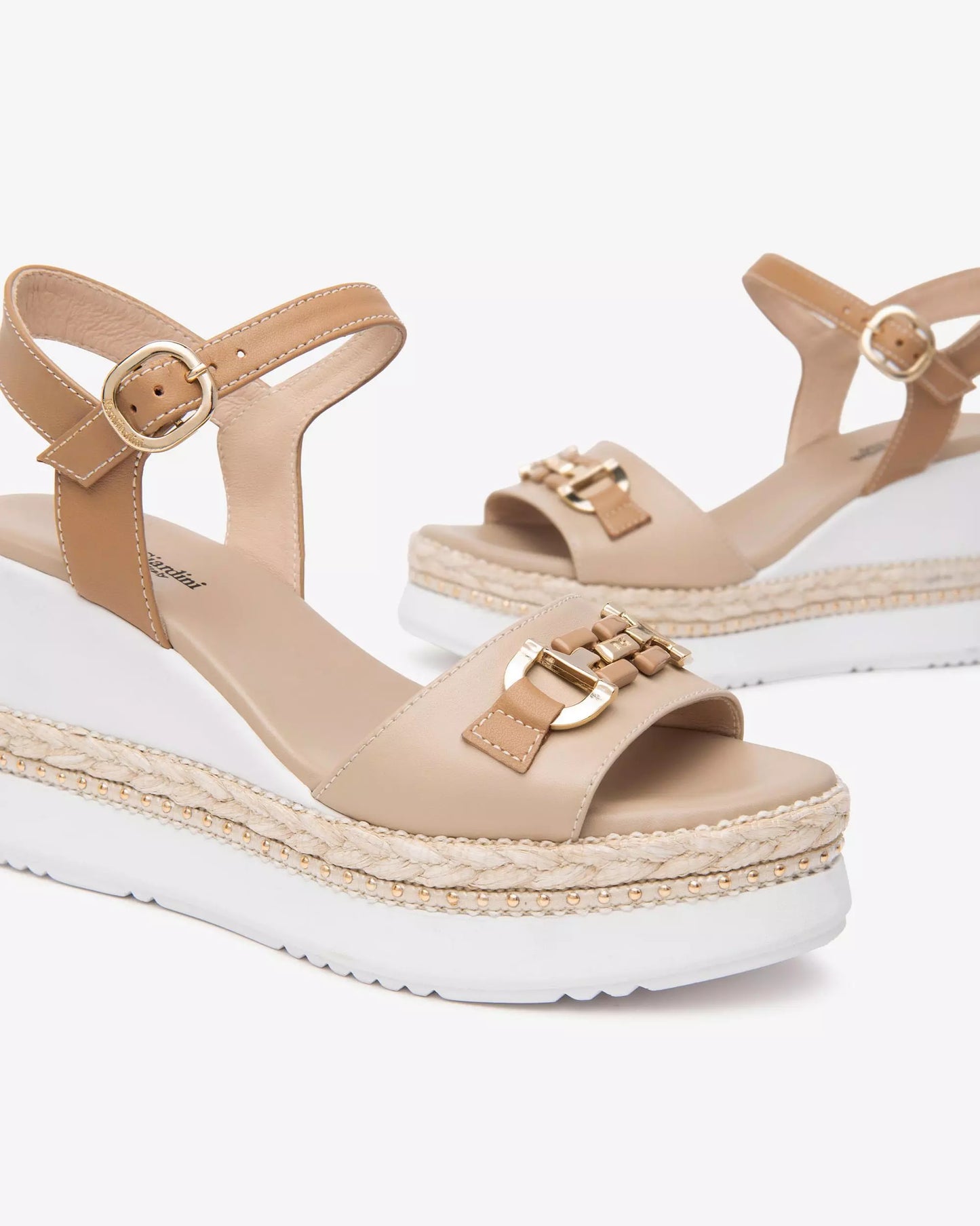 NeroGiardini Sandali Donna in Pelle E513552D 453 Beige