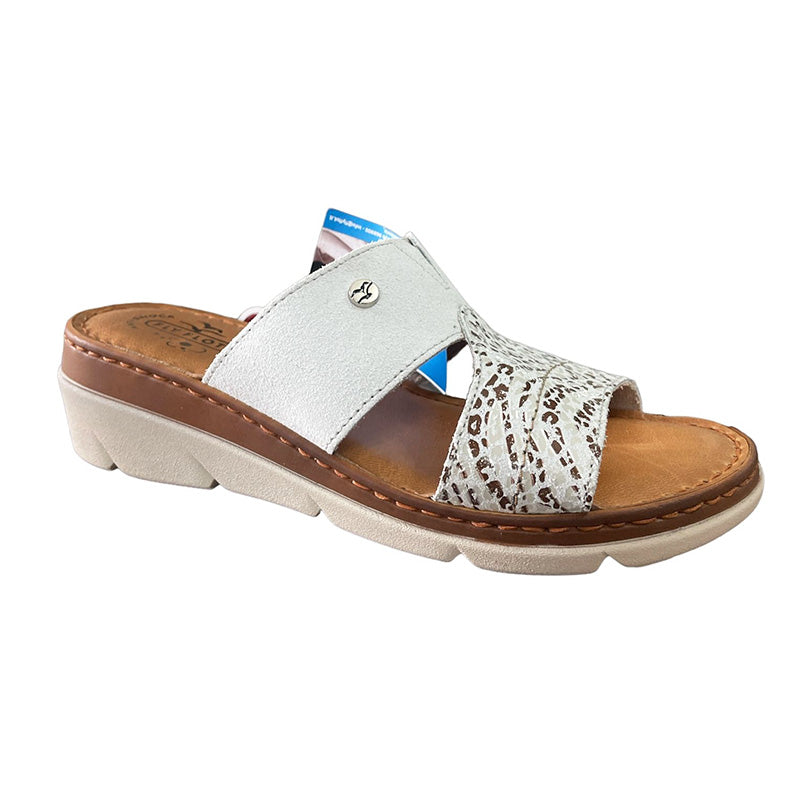 Sandali Fly Flot 71F19JG Beige Donna in nabuk sottopiede in pelle
