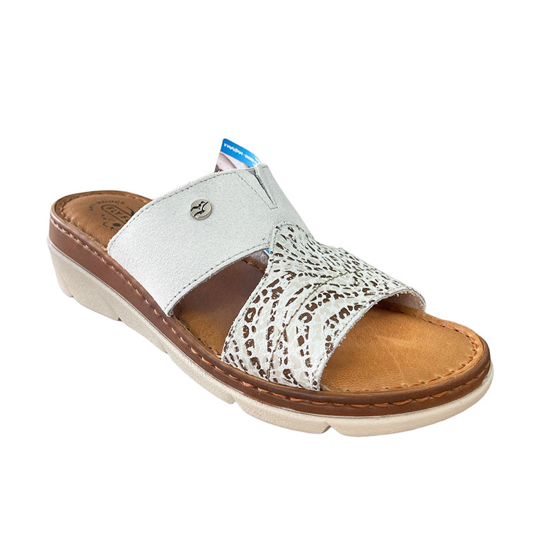 Sandali Fly Flot 71F19JG Beige Donna in nabuk sottopiede in pelle