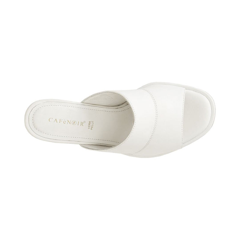 Ciabatta CafèNoir C1LM1044 con doppia fascia bianco