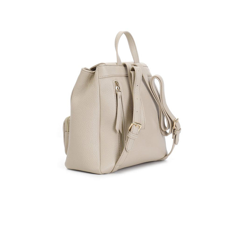 Zaino CafèNoir C3NF0716 con tasche e charm in metallo beige