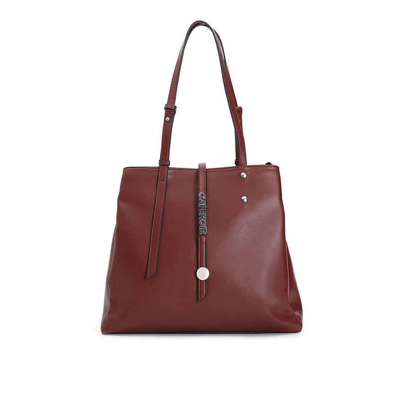 Shopping con manici regolabili CafèNoir C3YB0704 bordeaux