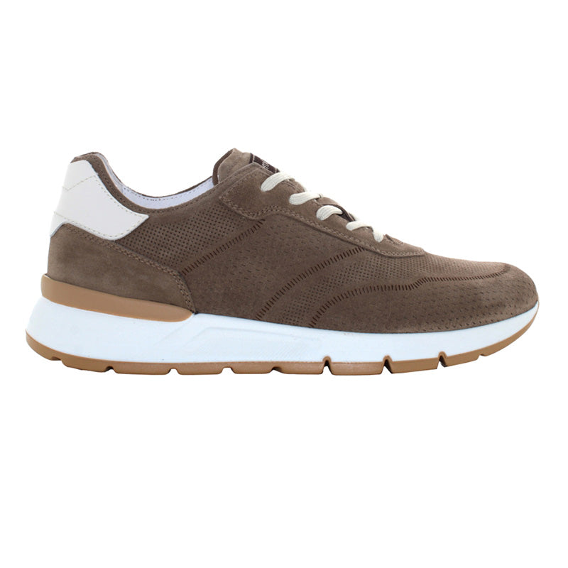 Sneakers uomo In Camoscio NeroGiardini E400190U Pelle Tortora