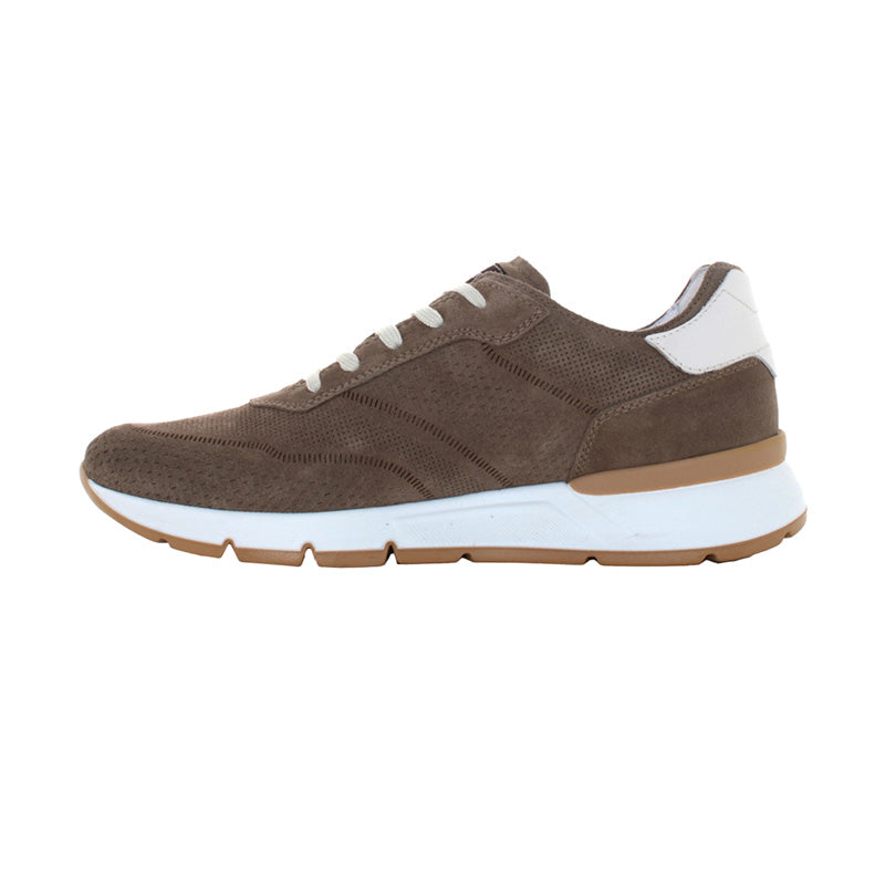 Sneakers uomo In Camoscio NeroGiardini E400190U Pelle Tortora