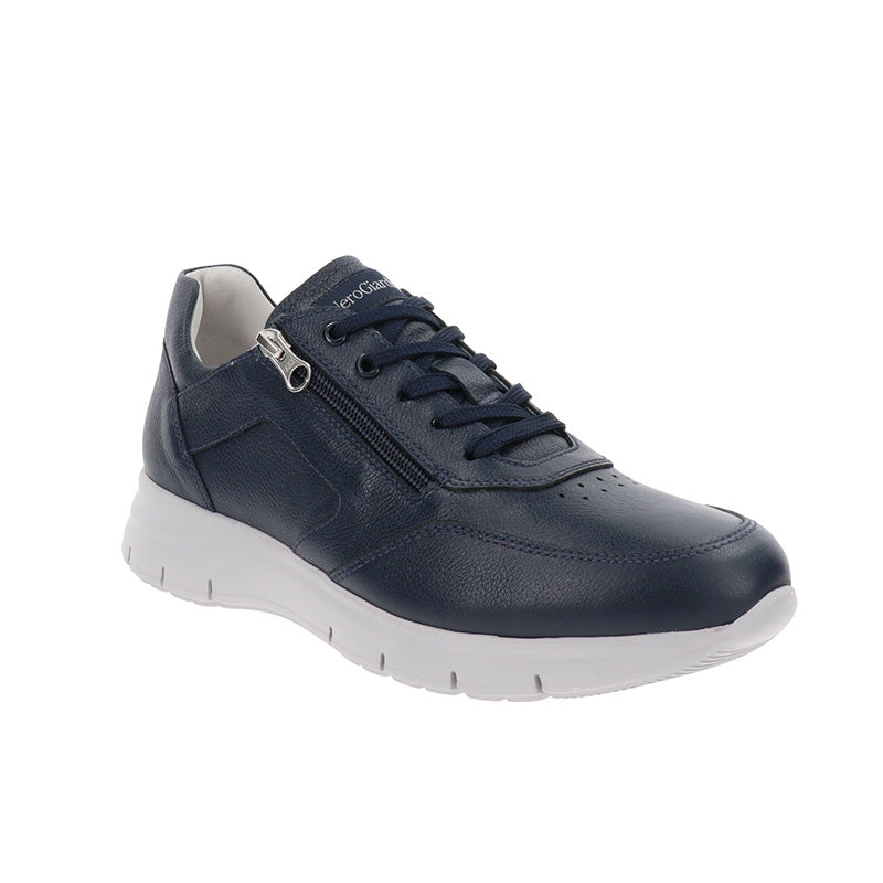Sneakers Uomo NeroGiardini E400182U in Pelle Chiusura Lacci e zip