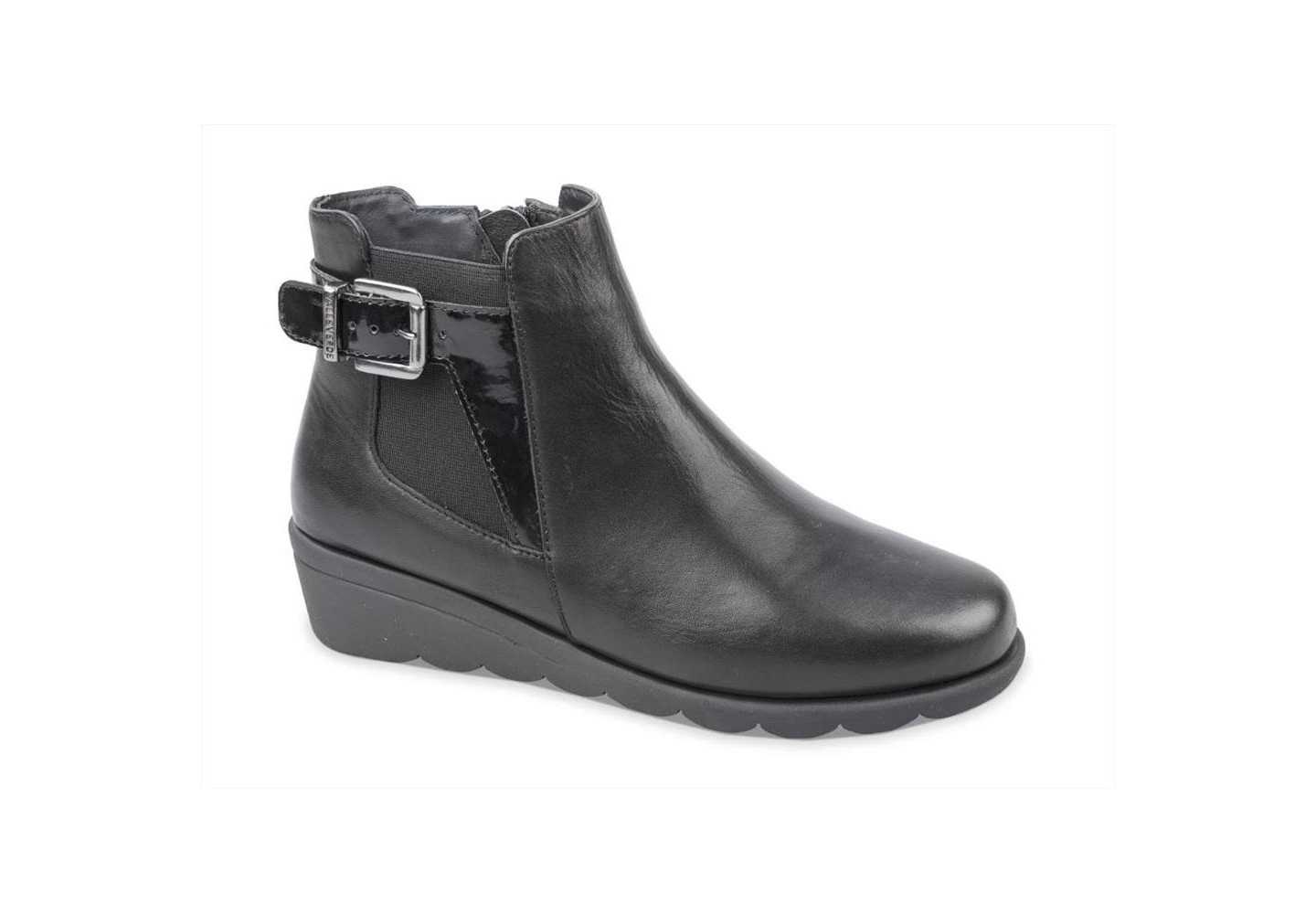 Valleverde VS10312 stivaletti in pelle nero linea comfort
