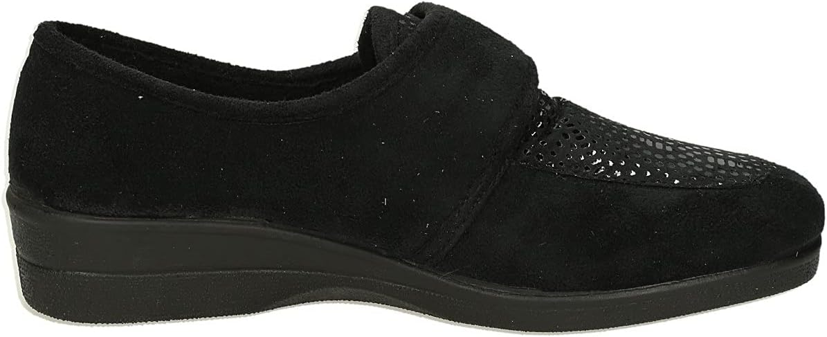 Valleverde 23208 Pantofola con Strappo Mocassini Scarpe Donna Panno Nero