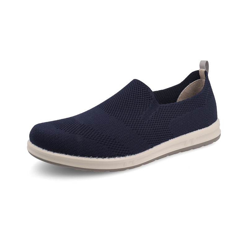 Scarpa da uomo Fly Flot 93117KQ in microfibra elastica blu scuro