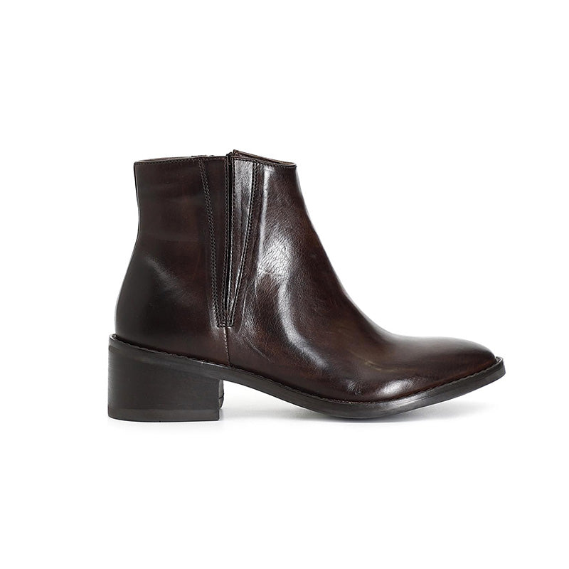 Tronchetto CafèNoir ED1005 in pelle con cerniera marrone