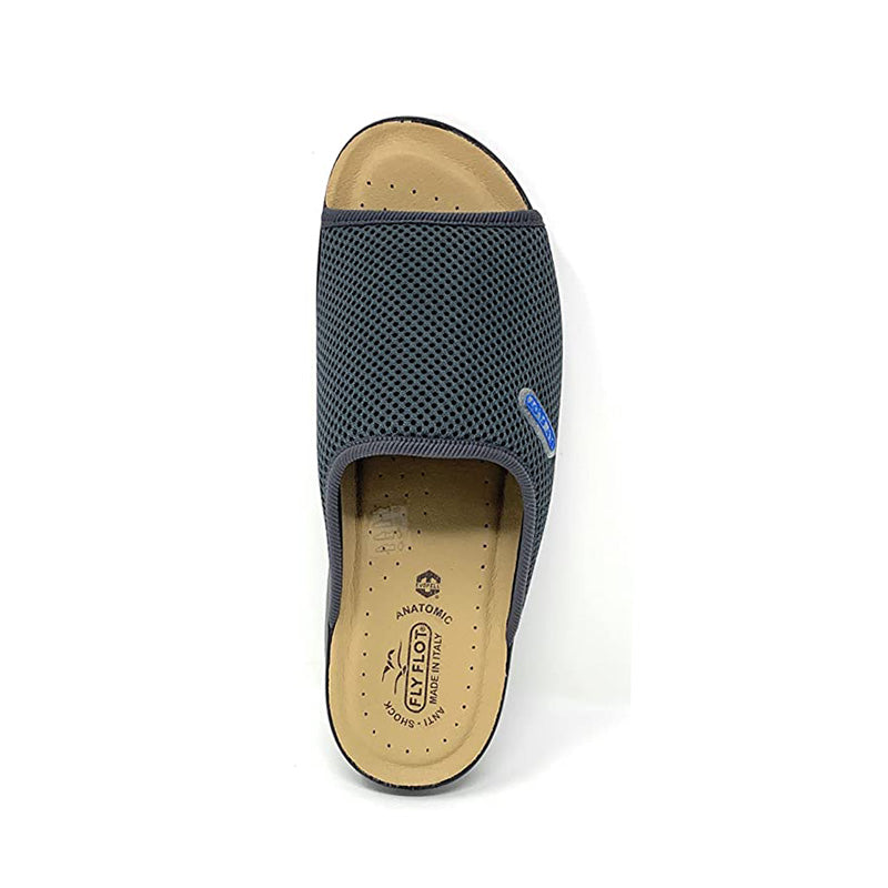 Ciabatta da Uomo Fly Flot in Rete Elastica Antracite S5196 FB 2005