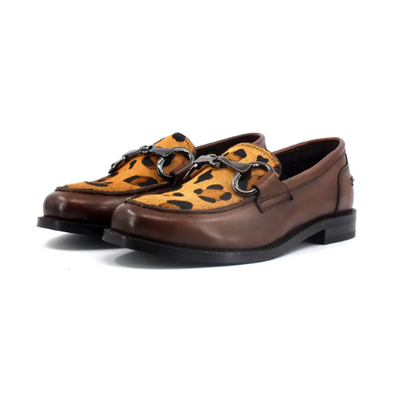 Mocassino in pelle CafèNoir DV1002 e cavallino con morsetto
