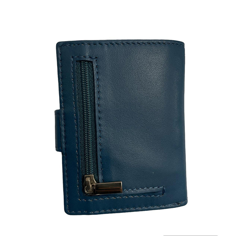 Portacarte di credito in pelle roncato blu R18695