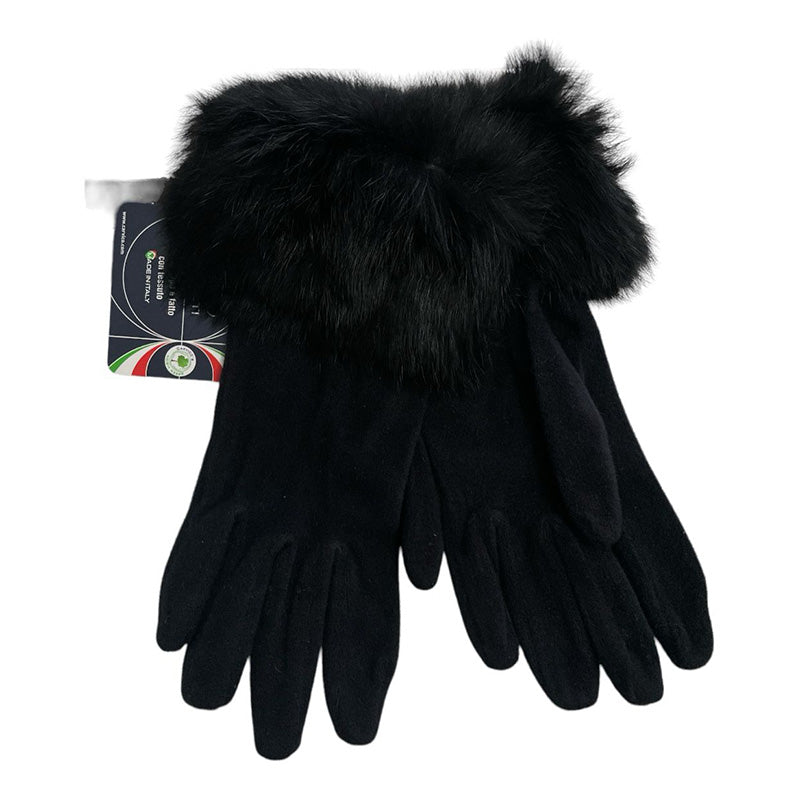 Guanti donna Istorique Black con peluche IF006