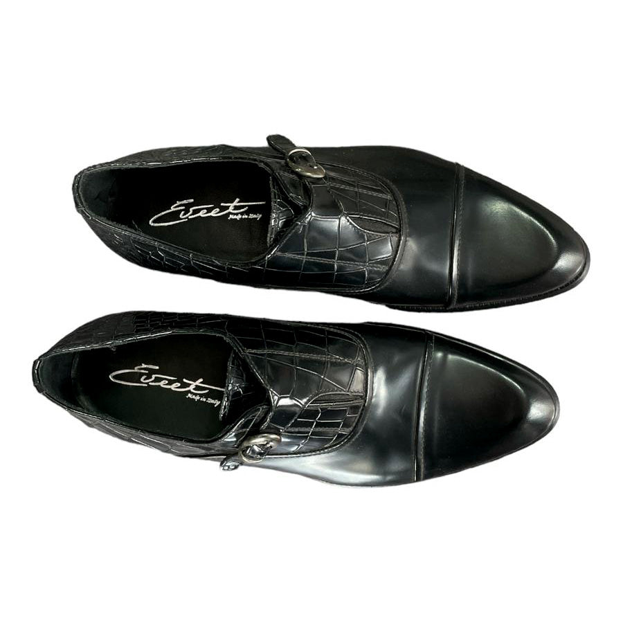 Scarpe uomo Eveet classiche con cinturino nero 15915