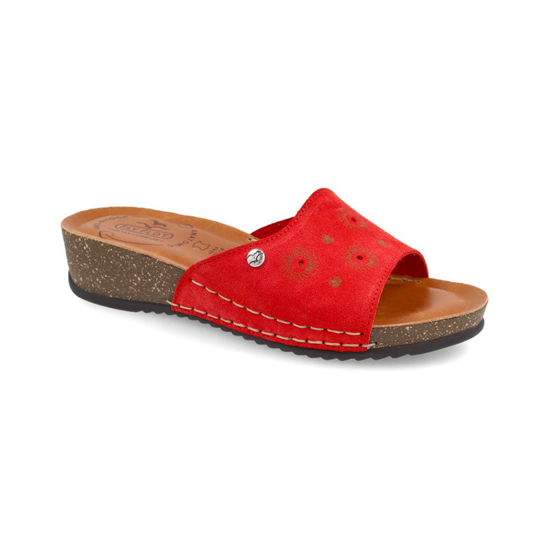 Ciabatta Fly flot rossa in pelle art 23h95