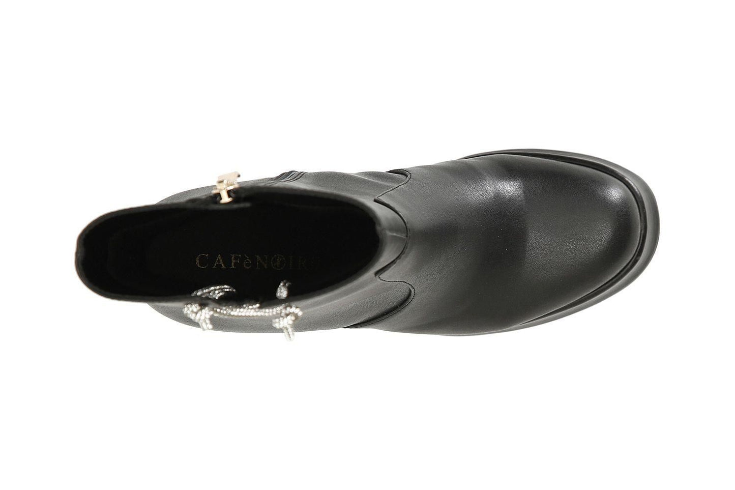 Cafènoir NC9105 bottines femme en simili cuir avec lacet strass