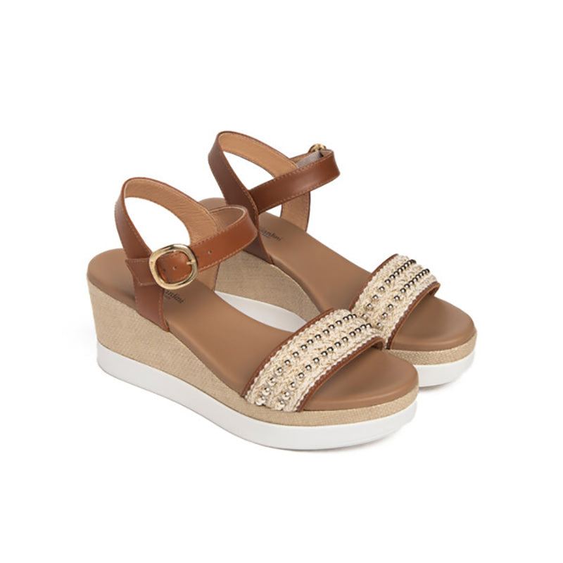 Sandali NeroGiardini E307720D Donna In Pelle Cognac