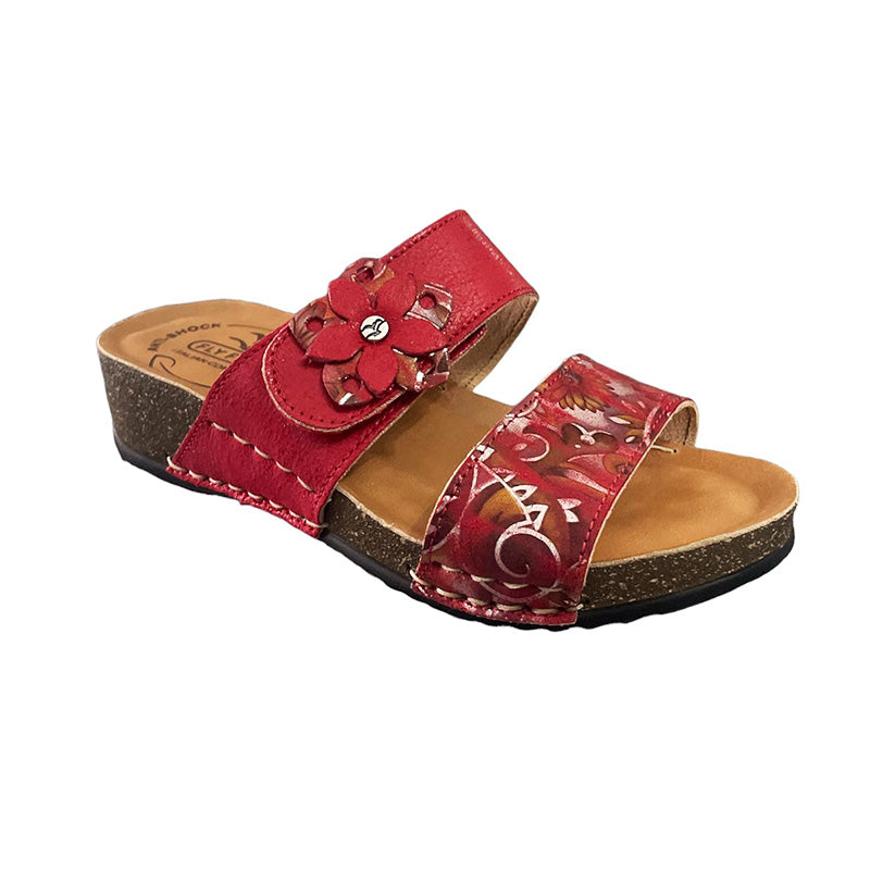 Ciabatta donna Fly Flot 23H365G in morbida microfibra rosso