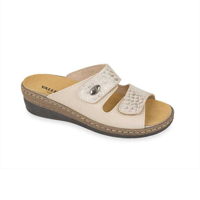 Ciabatta Valleverde 25502B da donna beige