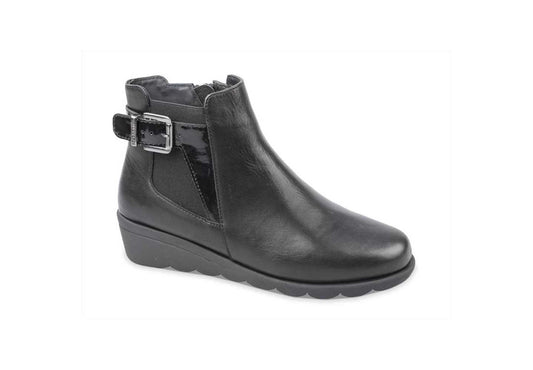 Valleverde VS10312 stivaletti in pelle nero linea comfort