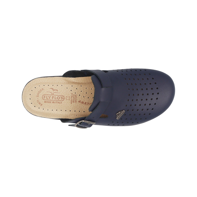 Ciabatta sanitaria FlyFlot 82009BE in pelle forata blu