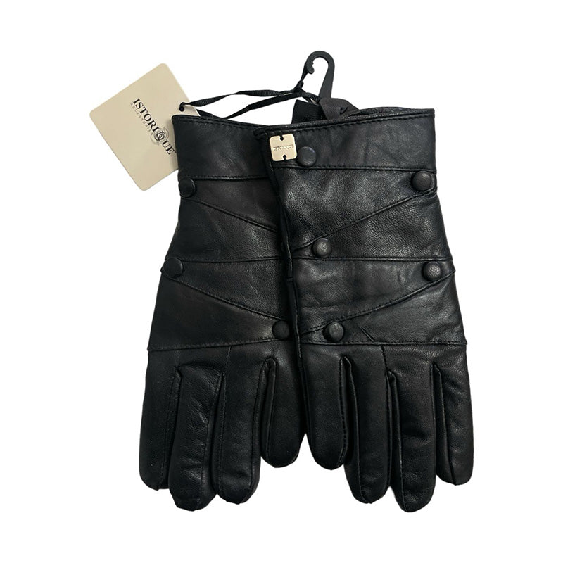 Gants femme Istorique en cuir noir GM 04018