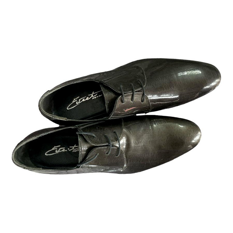 Chaussures pour hommes Eveet classiques vernies grises 12502